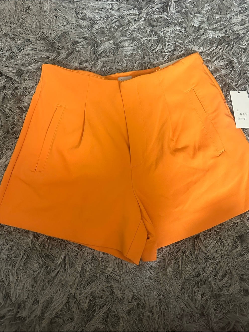 a new day Bright Orange High-Waist Tailored Shorts